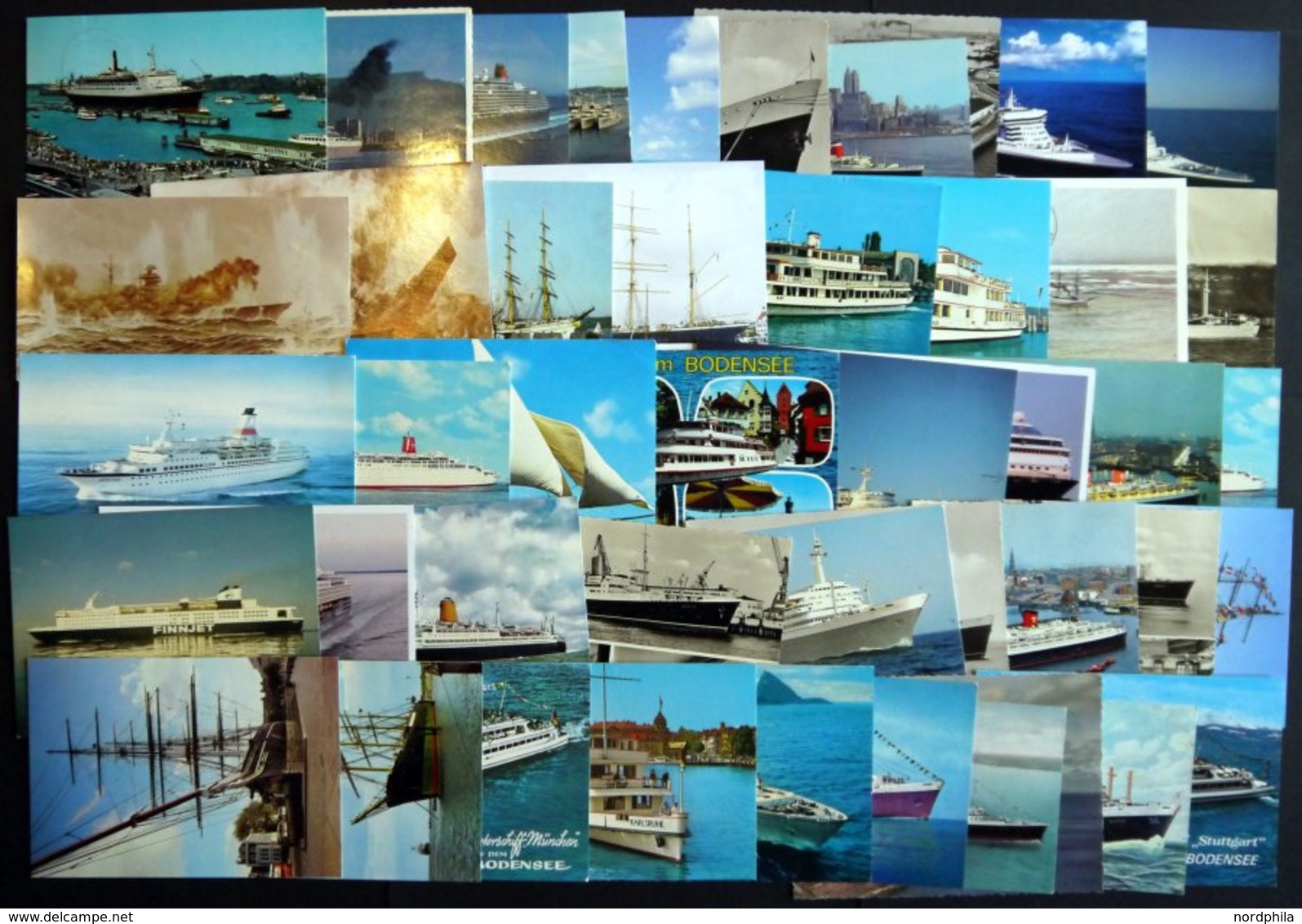 ALTE POSTKARTEN - SCHIFFE Ca. 1967-2007, Schiffe Aus Aller Welt, 43 Verschiedene Ansichtskarten, Z. T. Gebraucht - Guerre