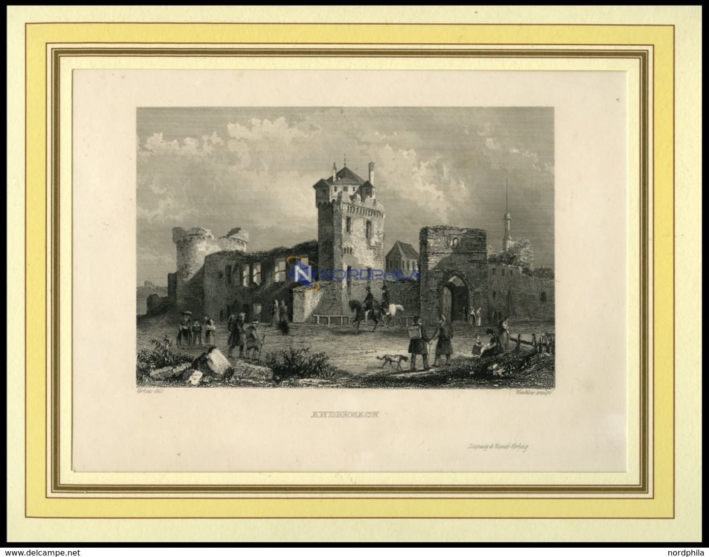 ANDERNACH, Teilansicht, Stahlstich Von Verhas/Winkles Um 1840 - Litografía