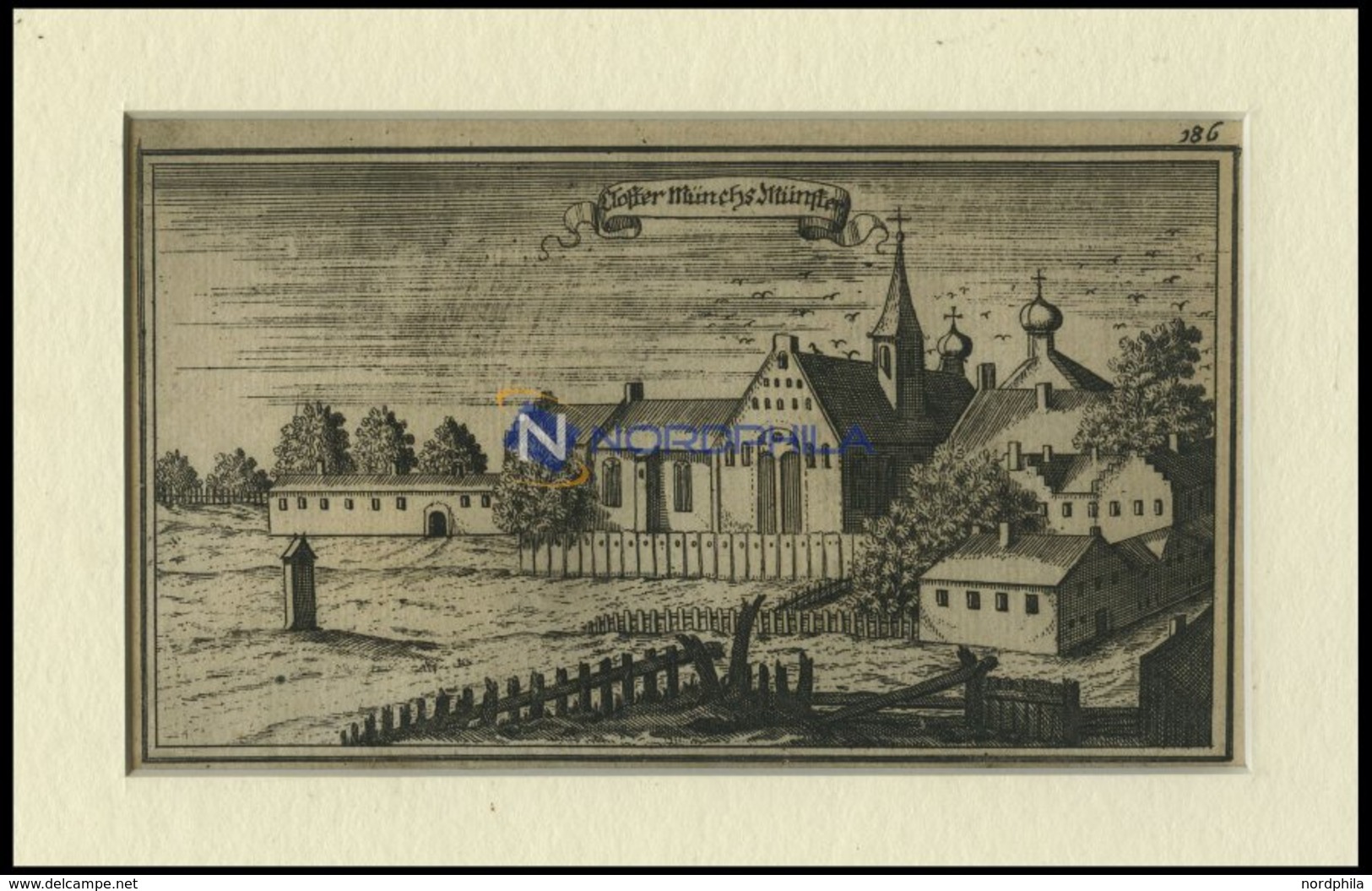 MÜNCHSMÜNSTER: Das Kloster, Kupferstich Von Ertl, 1687 - Lithographien