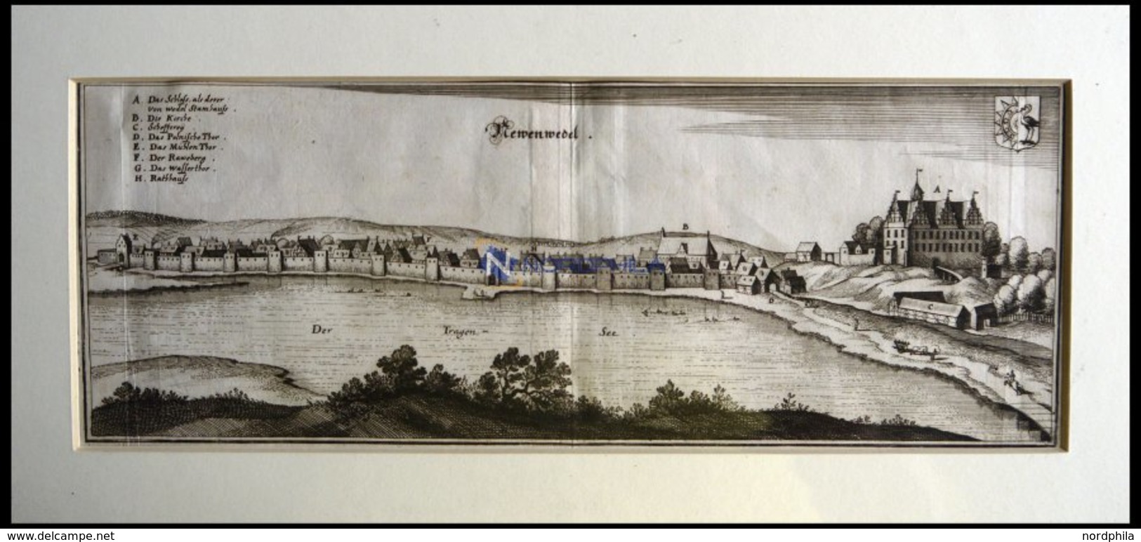 NEUWEDELL/NEUMARKT, Gesamtansicht, Kupferstich Von Merian Um 1645 - Lithographien