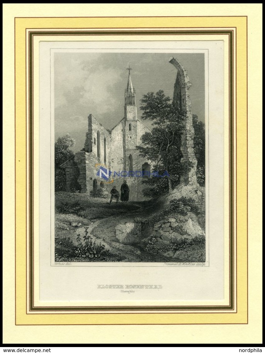 ROSENTHAL: Das Kloster, Stahlstich Von Verhas/Winkles Um 1840 - Lithographien