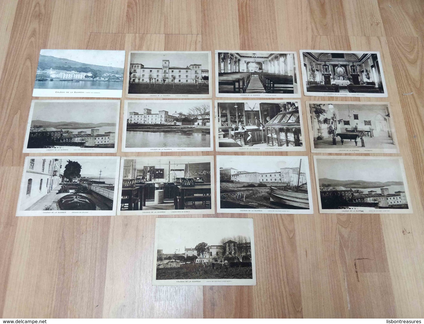 RARE ANTIQUE LOT X 13 POSTCARDS LA GUARDIA COLEGIO ( JESUITAS S. JOAO DE BRITO) CIRCULATED - Viana Do Castelo