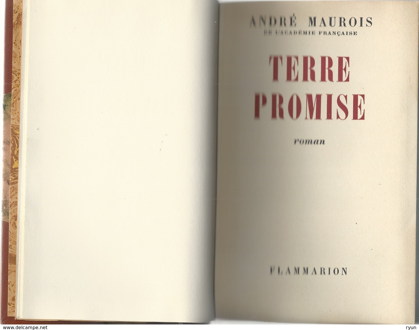 André Maurois Terre Promise Flammarion 1945 EO - Klassieke Auteurs