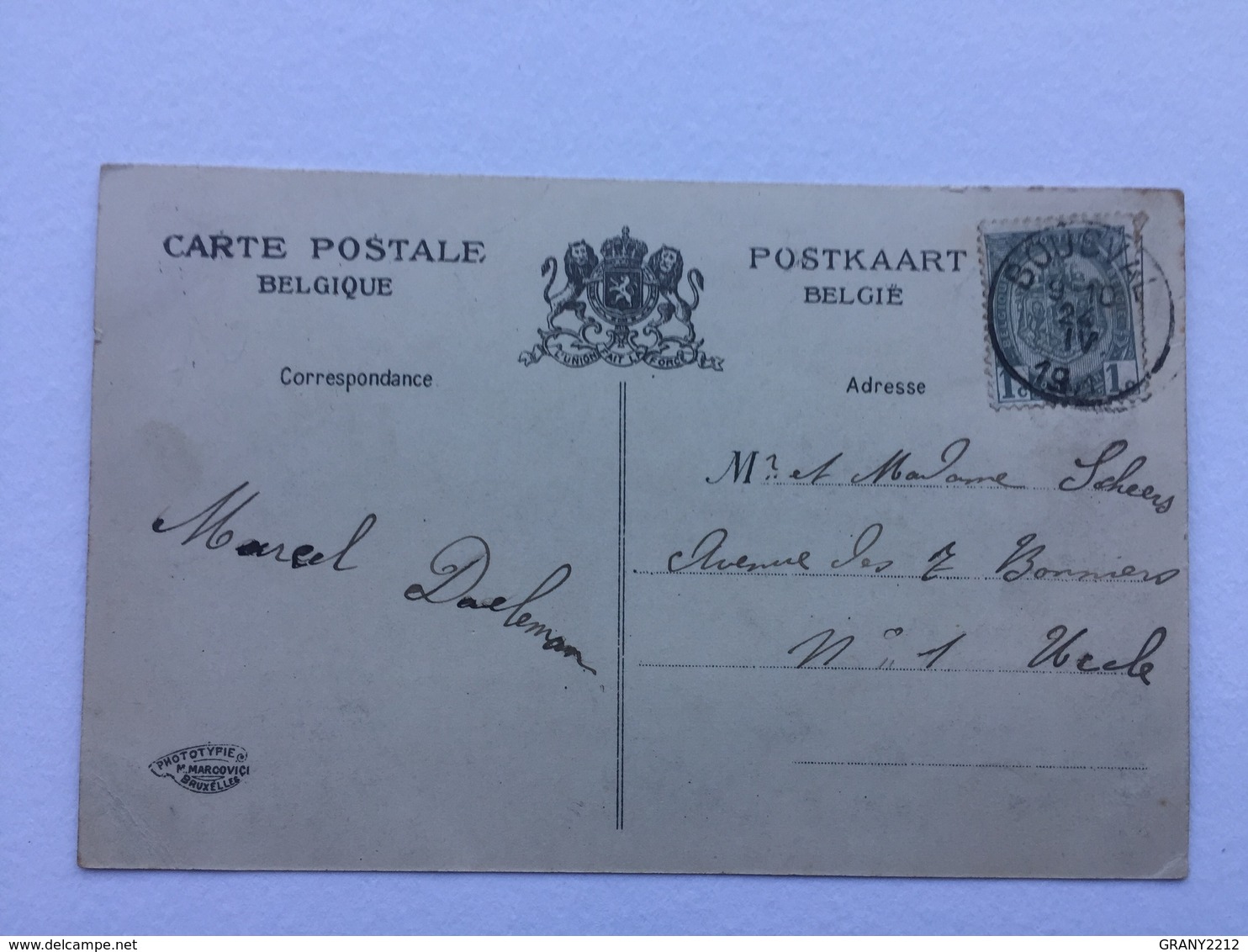 GENAPPE -BOUSVAL Nº 1 »VUE PANORAMIQUE (1911)Édit E.Miesse - Wautié (M.MARCOVICI). - Genappe