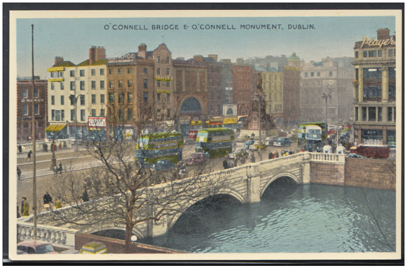 Ireland Postcard - O'Connell Bridge &amp; O'Connell Monument, Dublin    DC1901 - Dublin