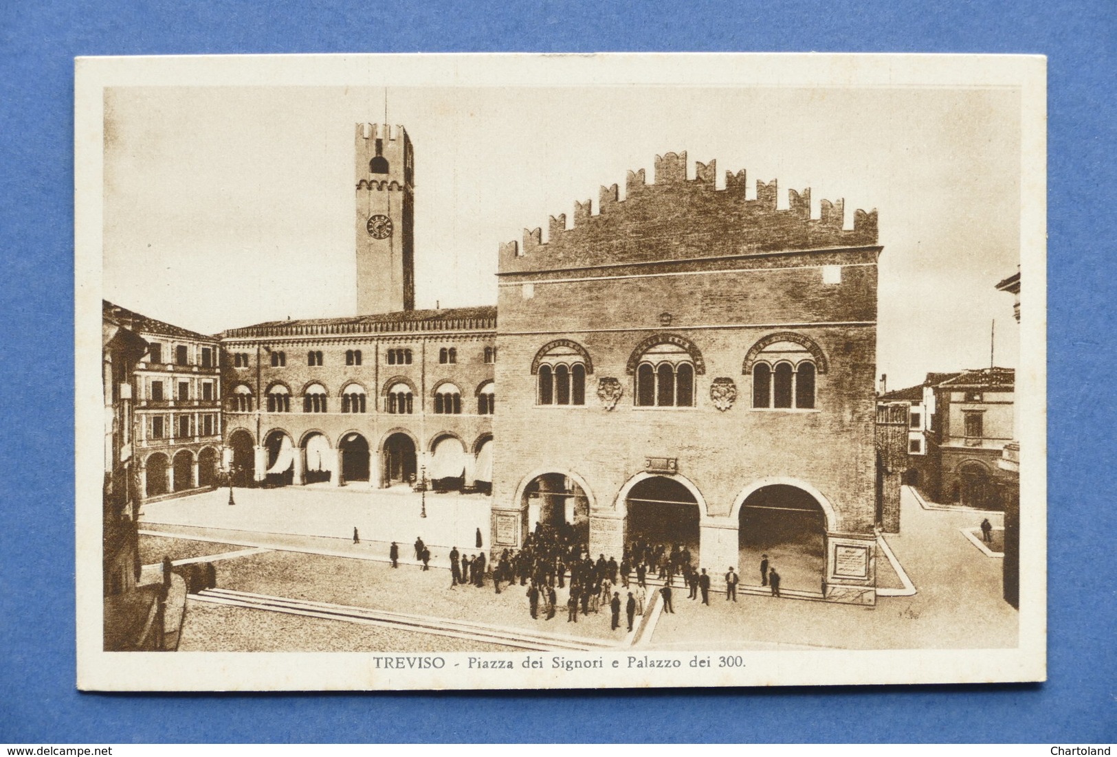 Cartolina Treviso - Piazza Dei Signori E Palazzo Dei 300 - 1920 Ca. - Treviso