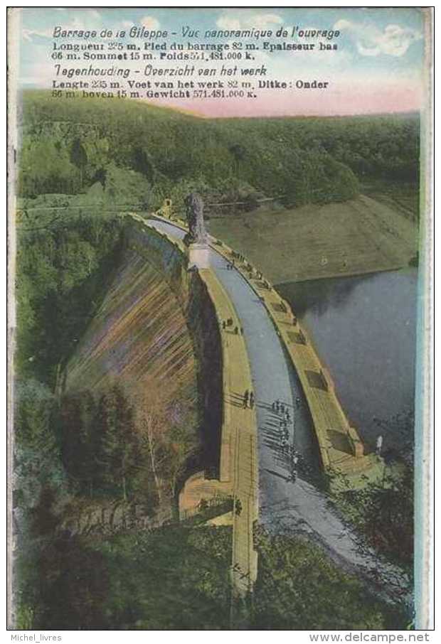 Jalhay - Barrage De La Gileppe - Vue Panoramique De L'ouvrage - Circulé En 1923 - Animée - TBE - Jalhay