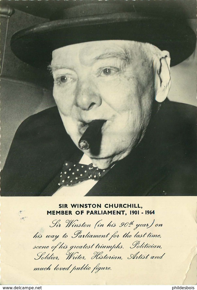 WINSTON CHURCHILL      ( Cpsm) - Personnages