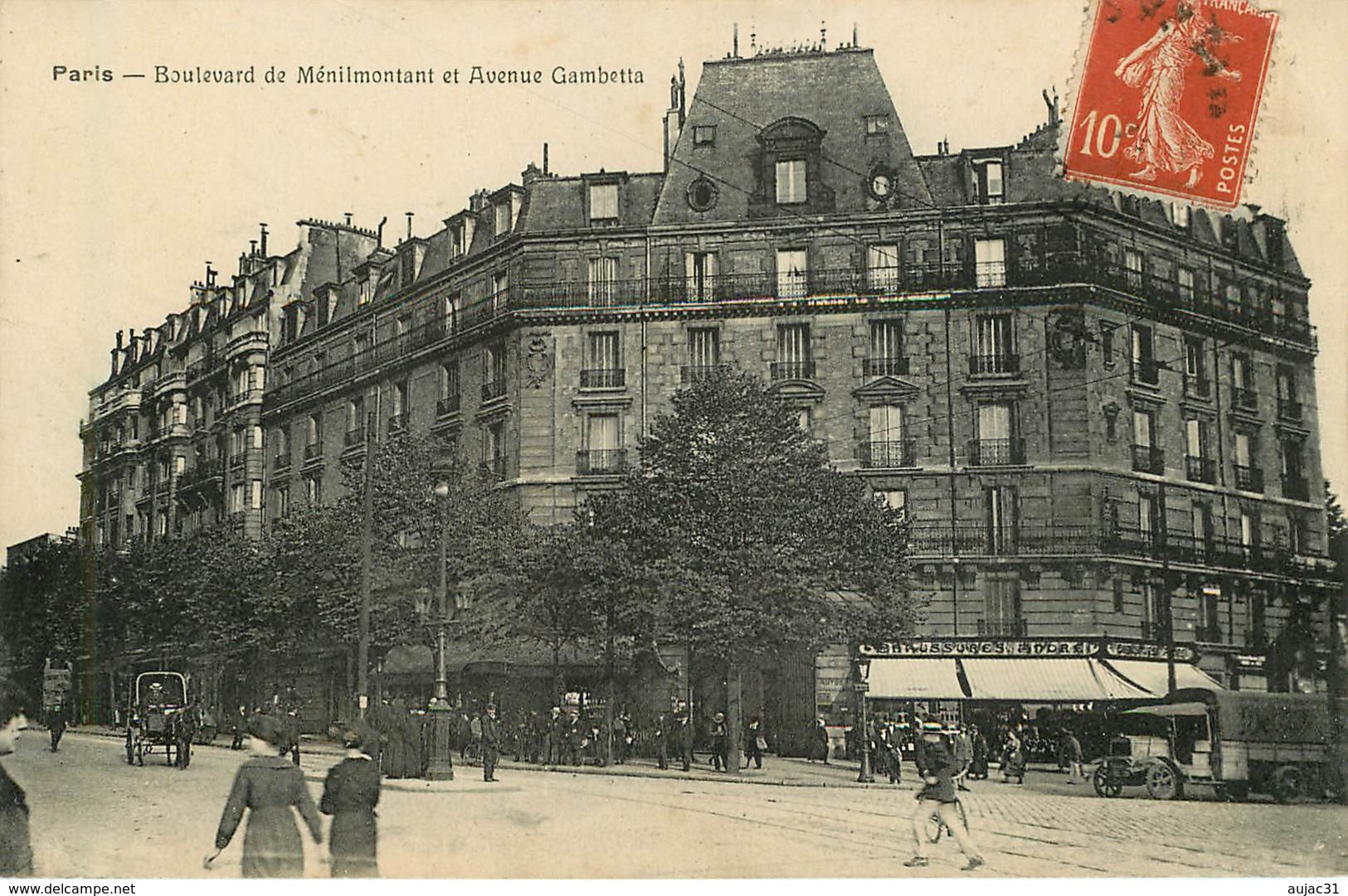 Dép 75 - Arrondissement 20 - Paris - Boulevard De Ménilmontant Et Avenue Gambetta - état - Arrondissement: 20