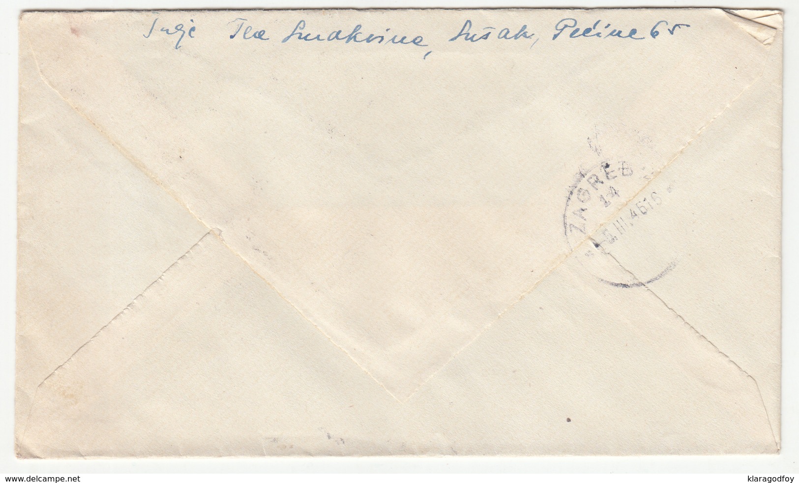 Yugoslavia, Letter Cover Registered Travelled 1946 Sušak To Zagreb B180702 - Covers & Documents