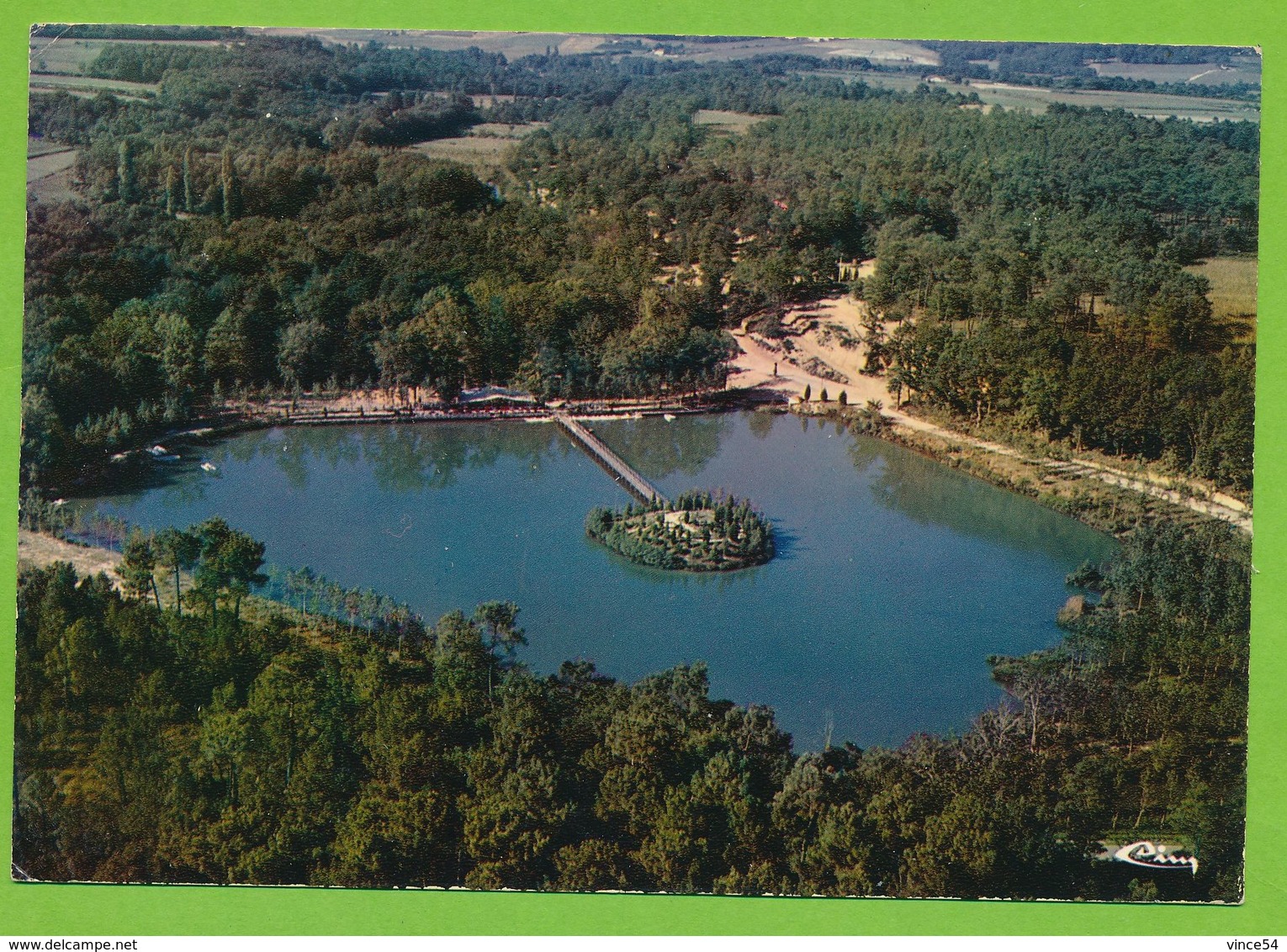 HAGETMAU - Vue Aérienne Le Lac Carte Circulé 1973 - Hagetmau