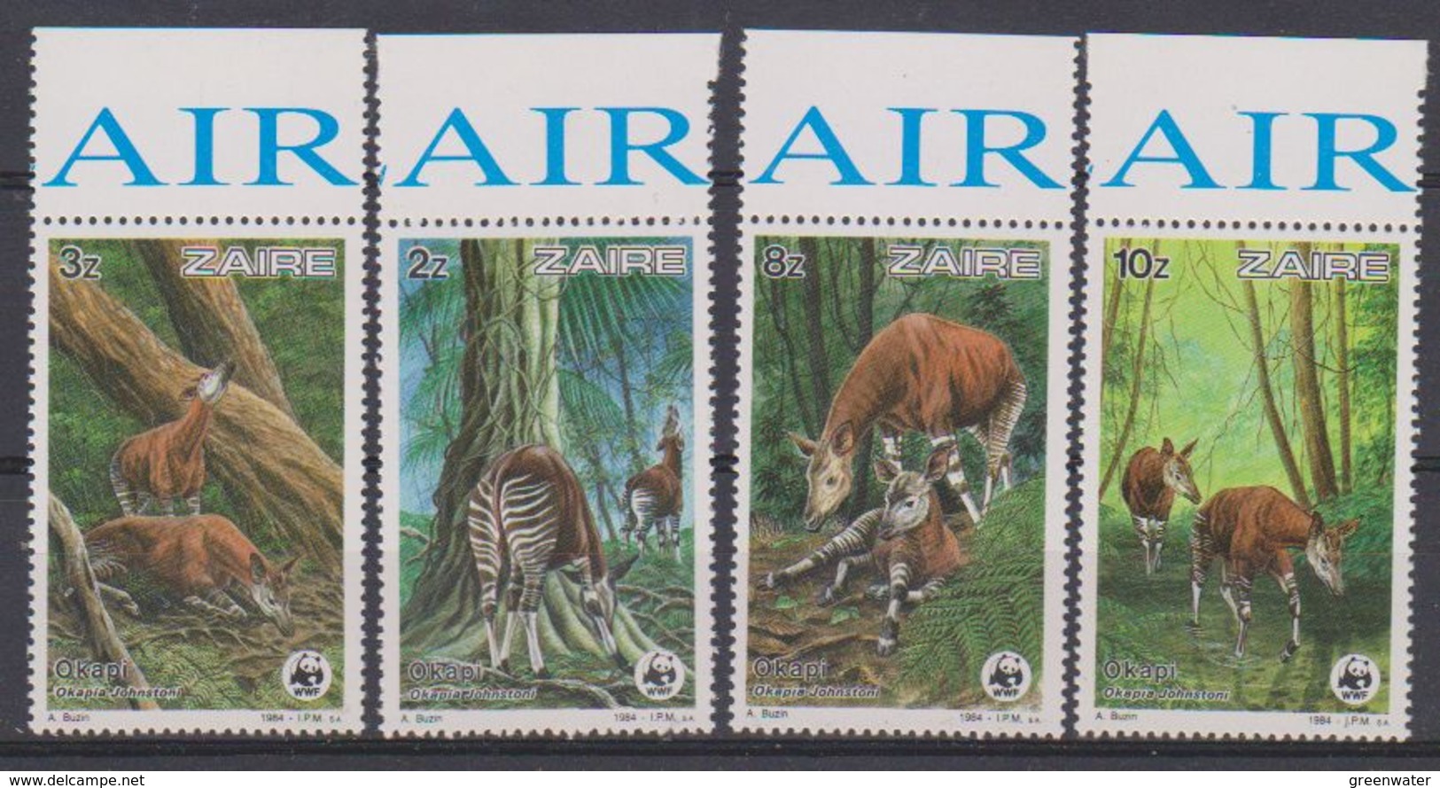 Zaire 1984 Okapi / WWF 4v  ** Mnh (39360) - Ongebruikt