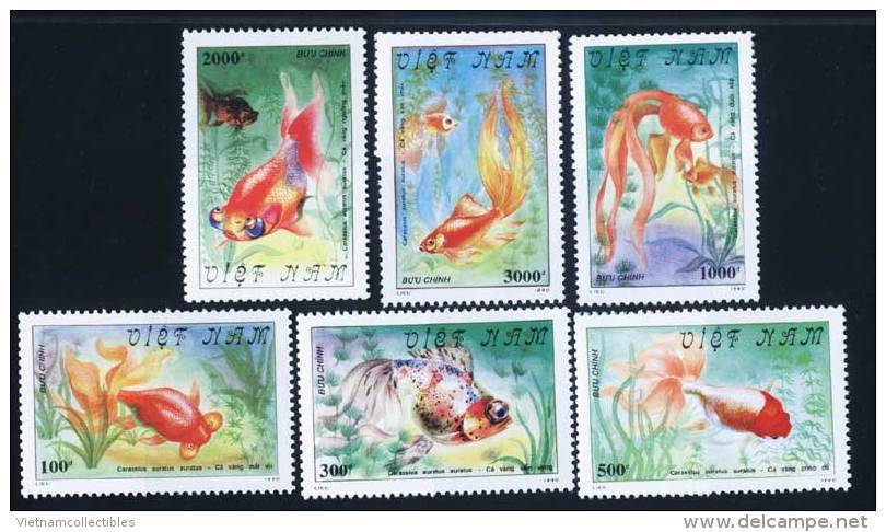 Vietnam Viet Nam MNH Perf Stamps 1990 : Goldfish / Fish (Ms587) - Viêt-Nam