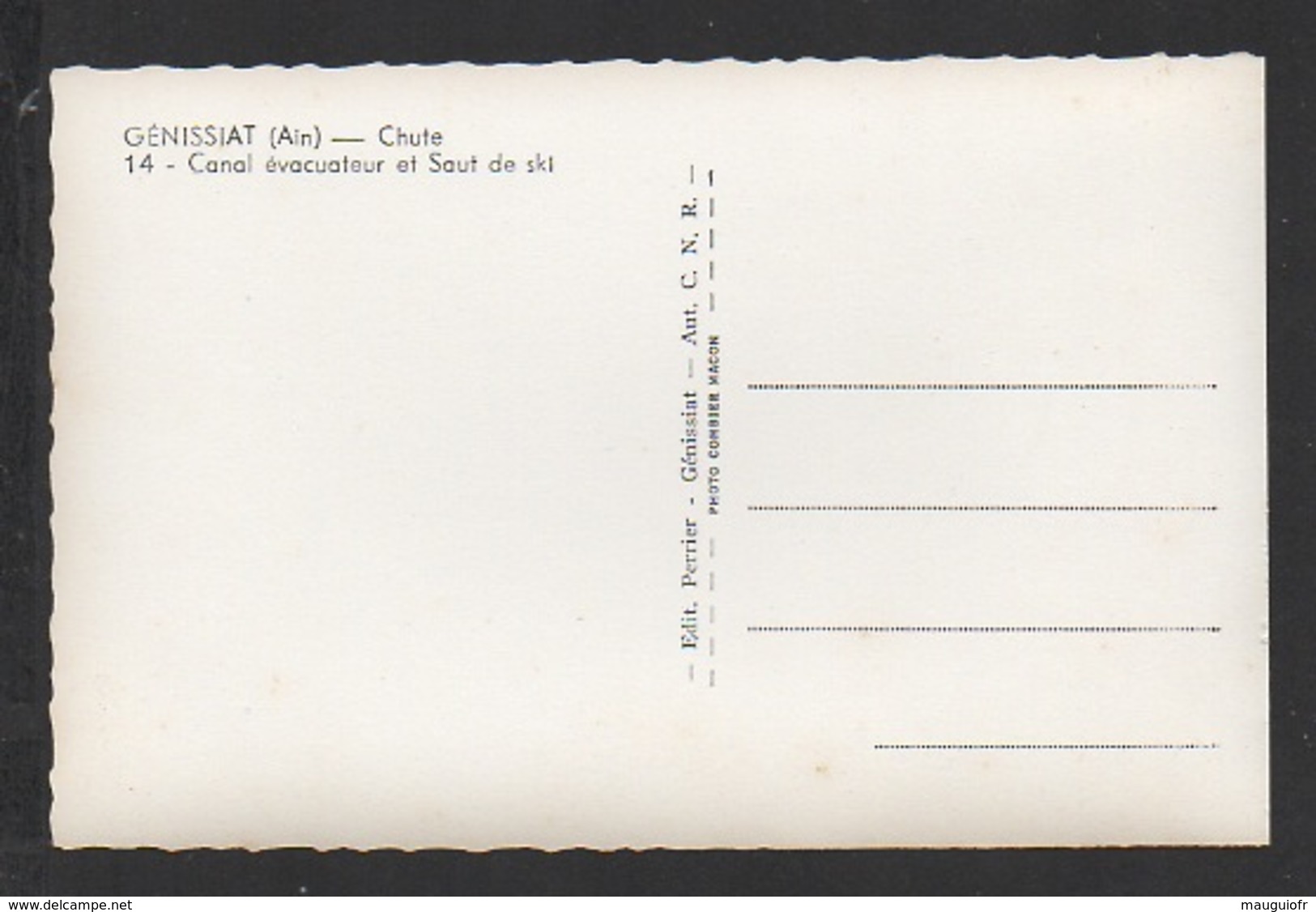 DF / 01 AIN / BARRAGE DE GÉNISSIAT / CHUTE / CANAL ÉVACUATEUR ET SAUT DE SKI - Génissiat