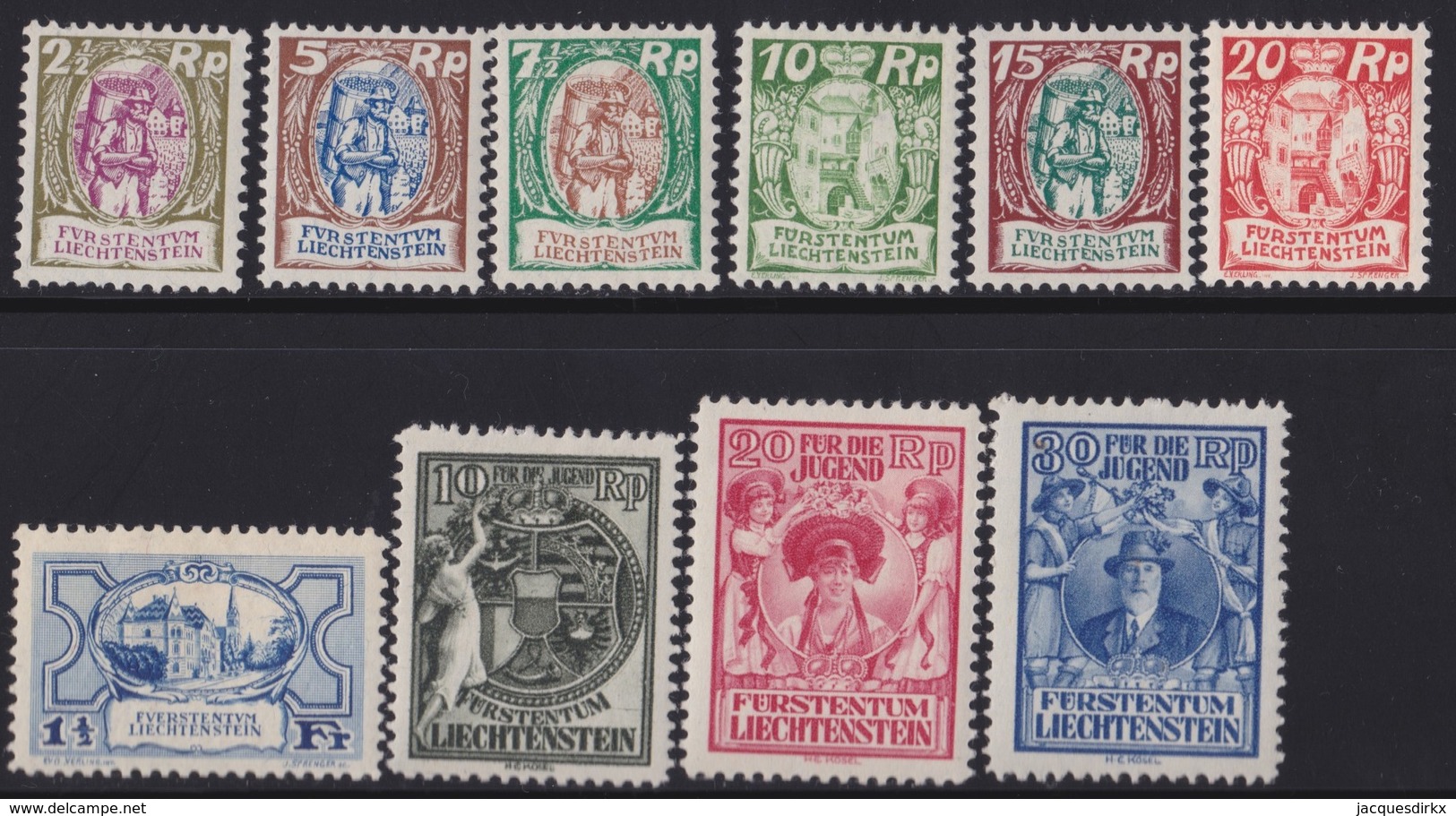 Liechtenstein   .   Yvert   .     63/71      .    *     .    Ungebraucht    .    /    .   Mint-hinged - Nuovi