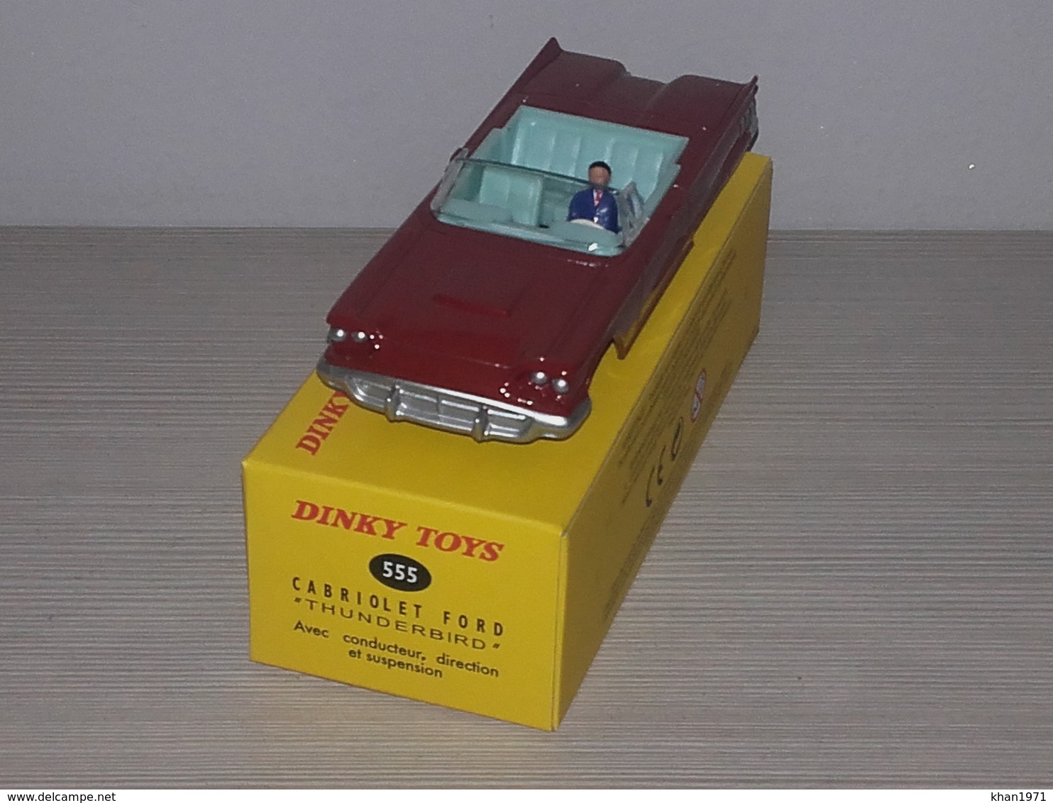 DINKY TOYS - FORD THUNDERBIRD CABRIOLET - NR 555 DEAGOSTINI MATTEL 2017 REPLICA - Dinky