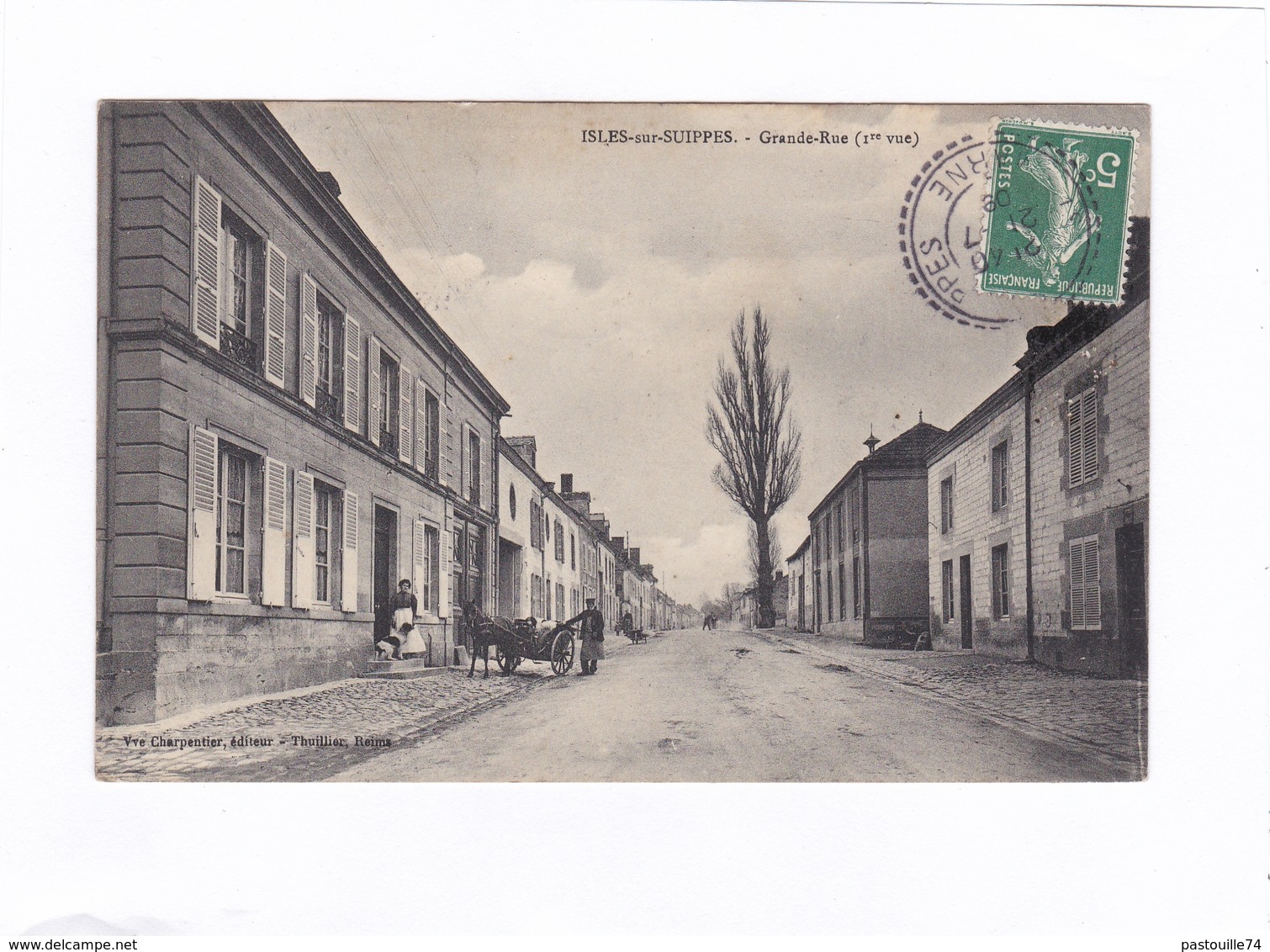 ( CPA : 14 X 9)  -  ISLES-sur-SUIPPES.  -  Grande-Rue  (1re Vue) - Andere & Zonder Classificatie