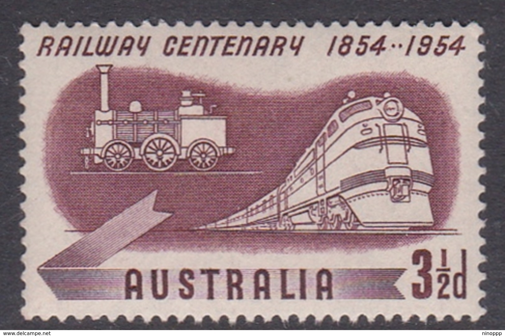 Australia ASC 309 1954 Centenary Railway, Mint Never Hinged - Mint Stamps