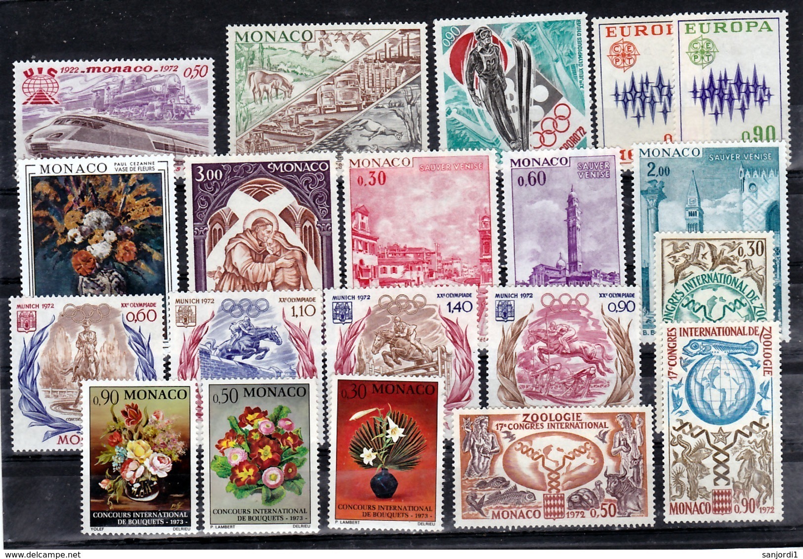 Monaco 1972 Année Complète Postes 867 à 915  Neuf ** TB  MnH  Sin Charnela Cote 72 - Komplette Jahrgänge