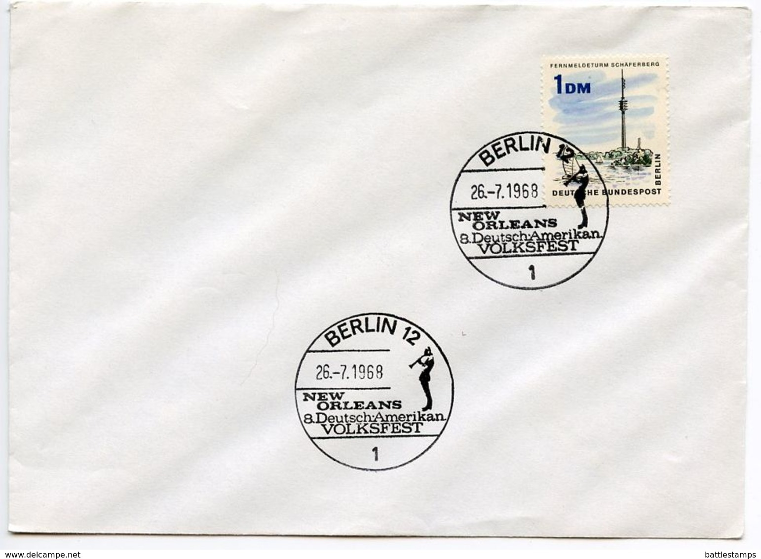 Germany-Berlin 1968 Commemorative Cover New Orleans Deutsch-Amerikan Volksfest - Other & Unclassified