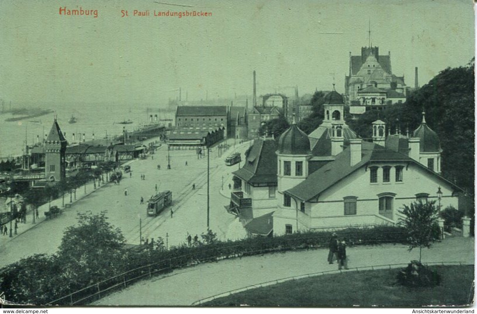 003877  Hamburg - St. Pauli Landungsbrücken 1906 - Mitte