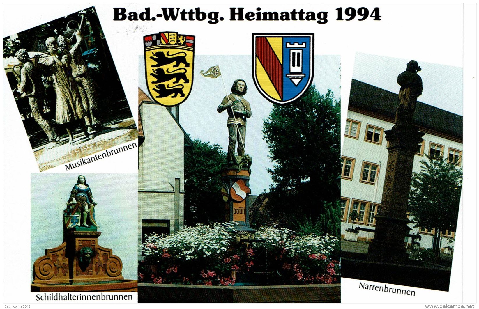 1994 - Allemagne Fédérale - Oblitération De ETTLINGEN "Heimattage 1994" Sur Tp N° 1561 - Carte Postale - Machines à Affranchir (EMA)