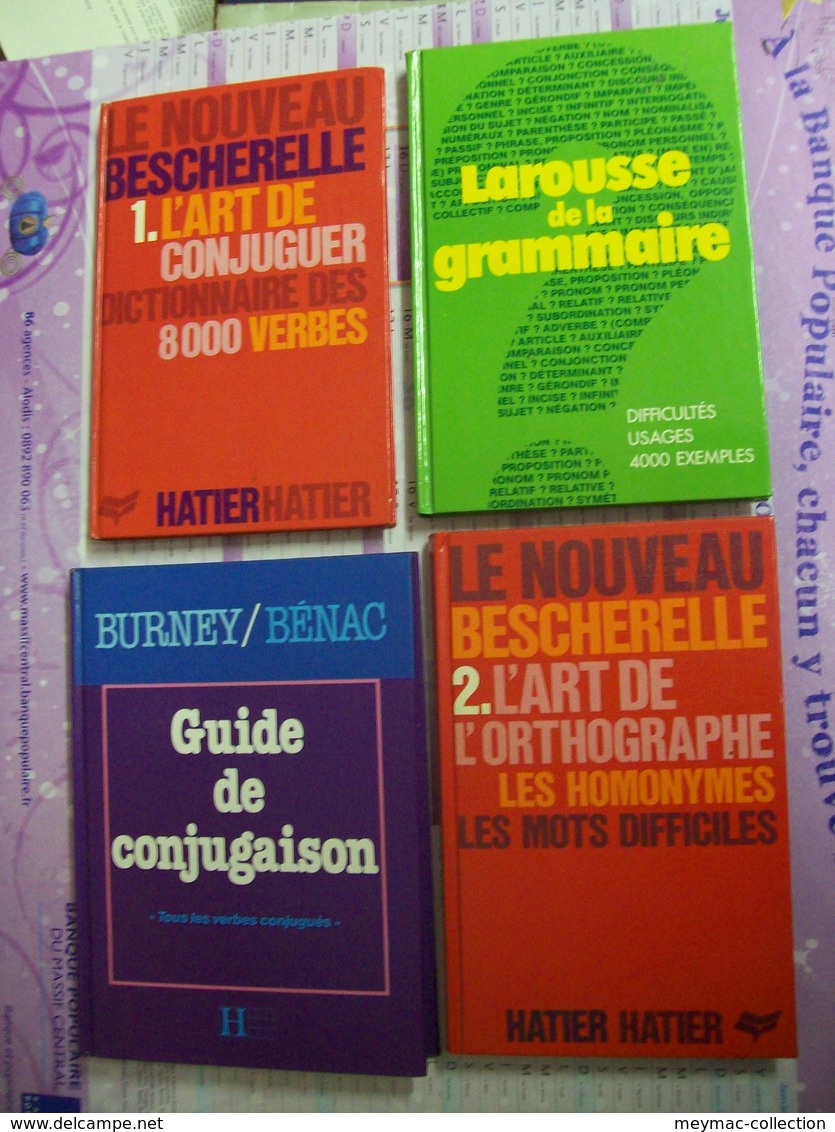 BESCHERELLE LAROUSSE HACHETTE 7 GUIDES Grammaire Conjuguaison Orthographe Aide Scolaire Dictionnaire - 12-18 Years Old