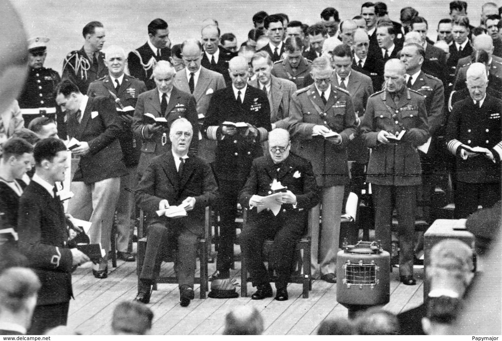 WW2 -  Roosevelt Et Churchill Sur Le "Prince Of Walles" Le 10/08/1941 - 1939-45