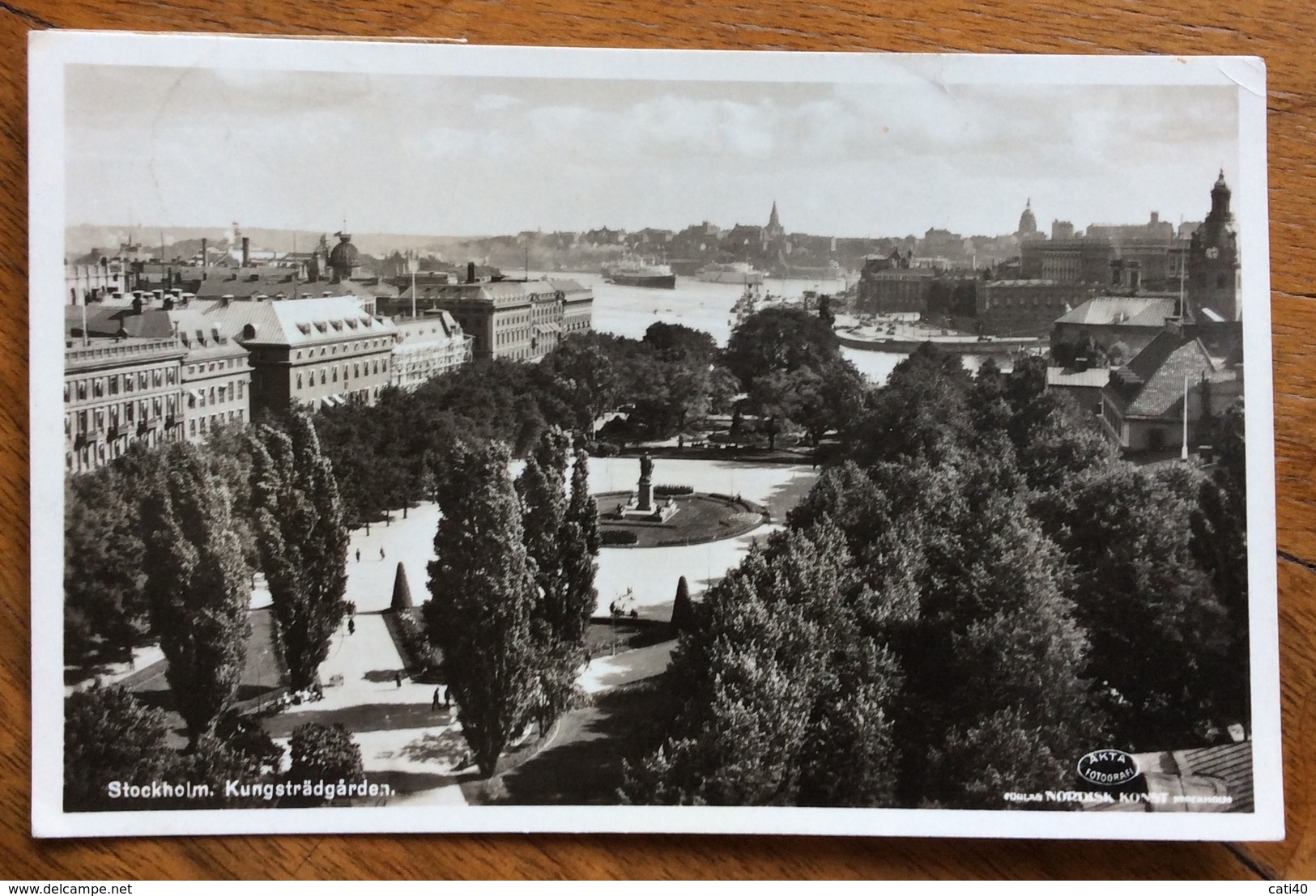 SVEZIA SVERIGE STOCCOLMA STOCKHOLM KUNGSTRÄDGÅRDEN  TO PARIS PAR AVION 1948 - Svezia