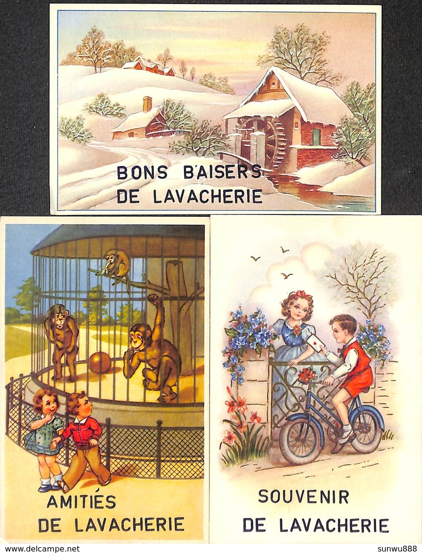 Lavacherie - Lot 3 Cartes (amitiés, Souvenir.. Animée, Enfants, Moulin) - Sainte-Ode