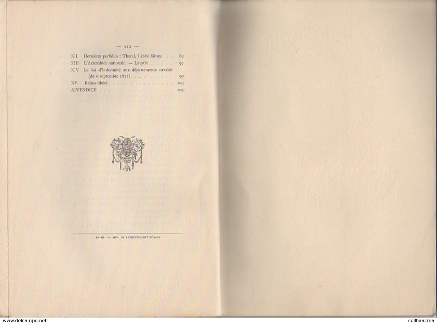 Militaria : 1904 Souvenirs du Maire de Reims pendant la Guerre Franco Allemande de 1870 Simon Dauphinot Maire (n°27 )