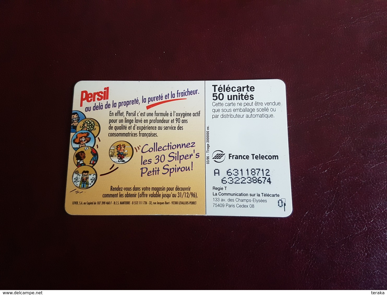 Telecarte F632 V4 Avec 0 Sur Logo   Voir Photos - 1992