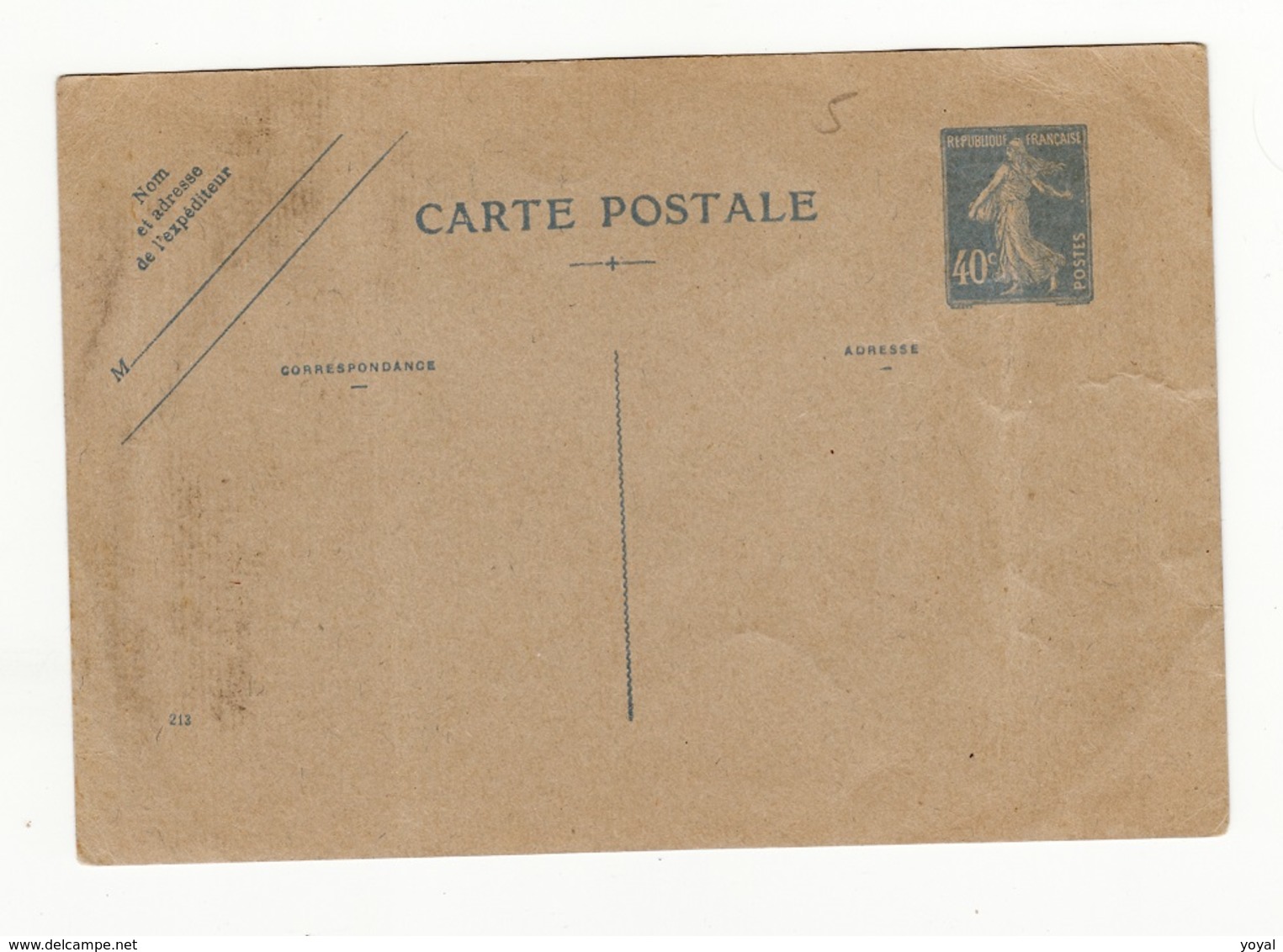 CP1 - Cartes Postales Types Et TSC (avant 1995)