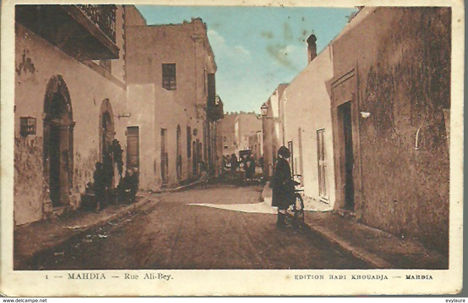 TUNISIE...MAHDIA...rue ALI BEY....années 20/30 ???....animée.....14 X 9 - Tunisia