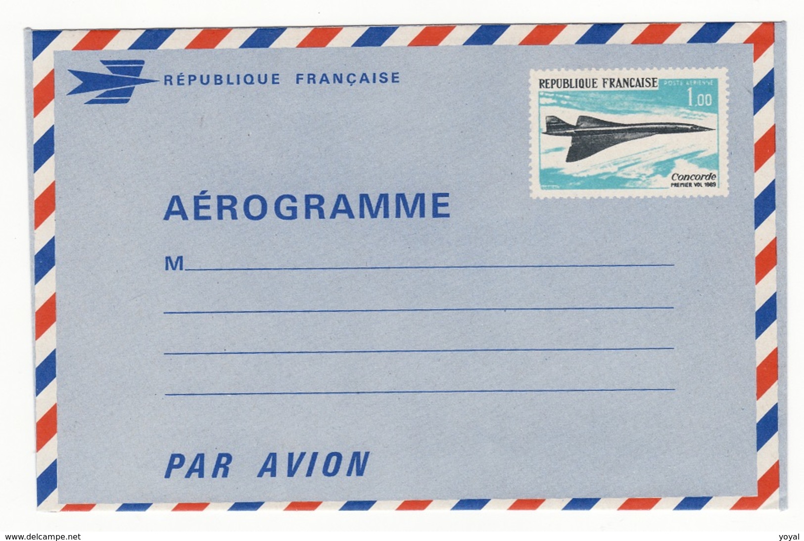 AERO 1F Concorde - Aérogrammes