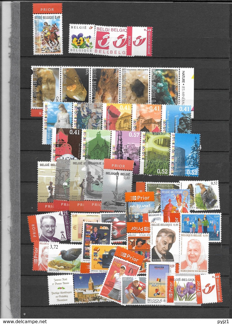 2003 MNH Belgium, Year Collection Almost Complete - Full Years