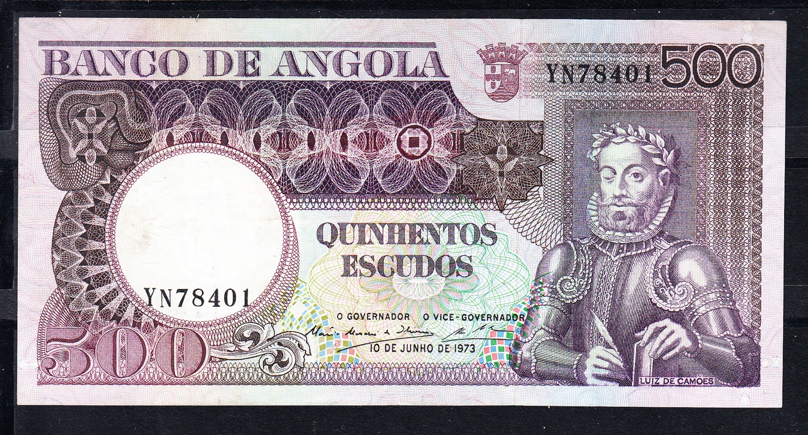 ANGOLA 1973  500 ESCUDOS.LUIZ DE CAMOES..CASI  SIN CIRCULAR. AUNC.  B1039 - Angola