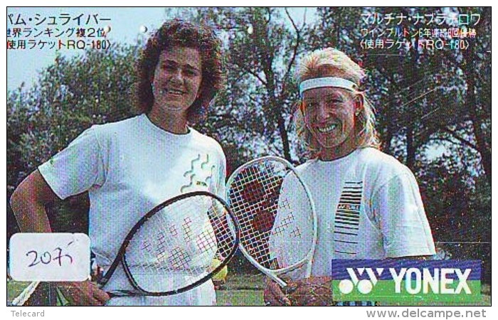 Télécarte Japon * Sport * TENNIS * (2075)   NAVRATILOVA  &amp; CHRIS EVERT * PHONECARD JAPAN * TELEFONKARTE - Sport