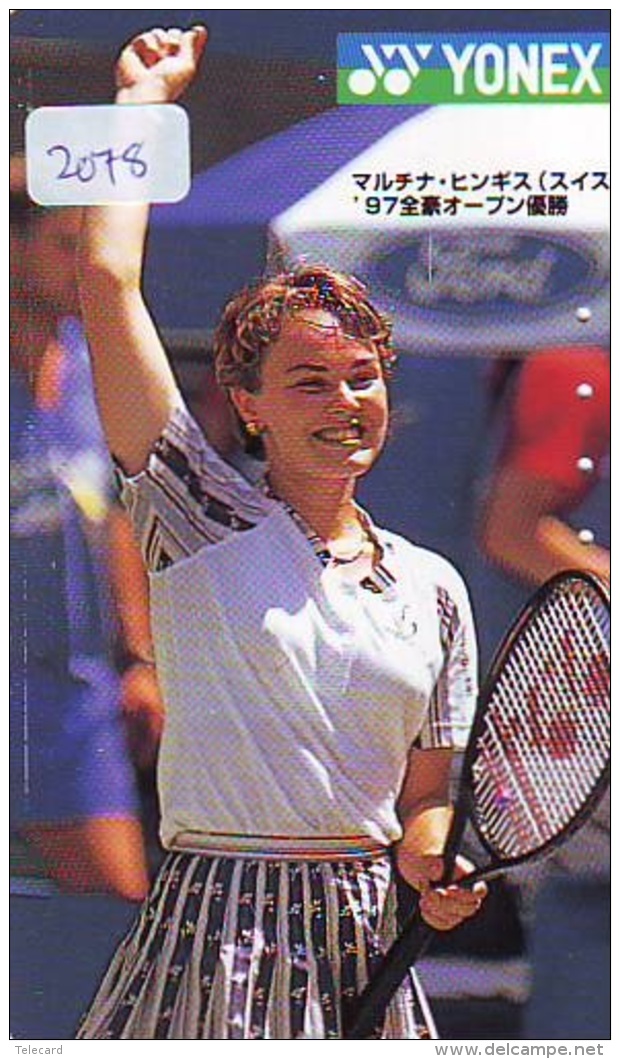 Télécarte Japon * Sport * TENNIS * (2078)   MARTINA HINGIS  * YONEX * PHONECARD JAPAN * TELEFONKARTE - Sport