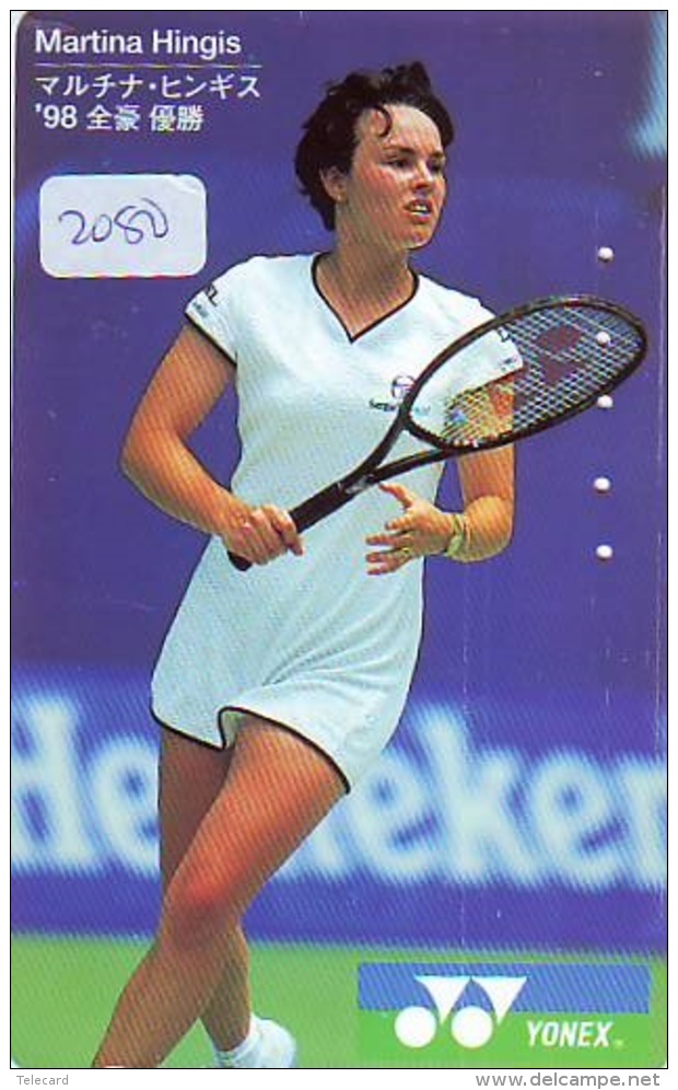 Télécarte Japon * Sport * TENNIS * (2080)   MARTINA HINGIS  * HEINEKEN  * PHONECARD JAPAN * TELEFONKARTE - Sport