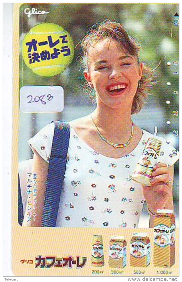 Télécarte Japon * Sport * TENNIS * (2083)  MONICA SELES * PHONECARD JAPAN * TELEFONKARTE - Sport