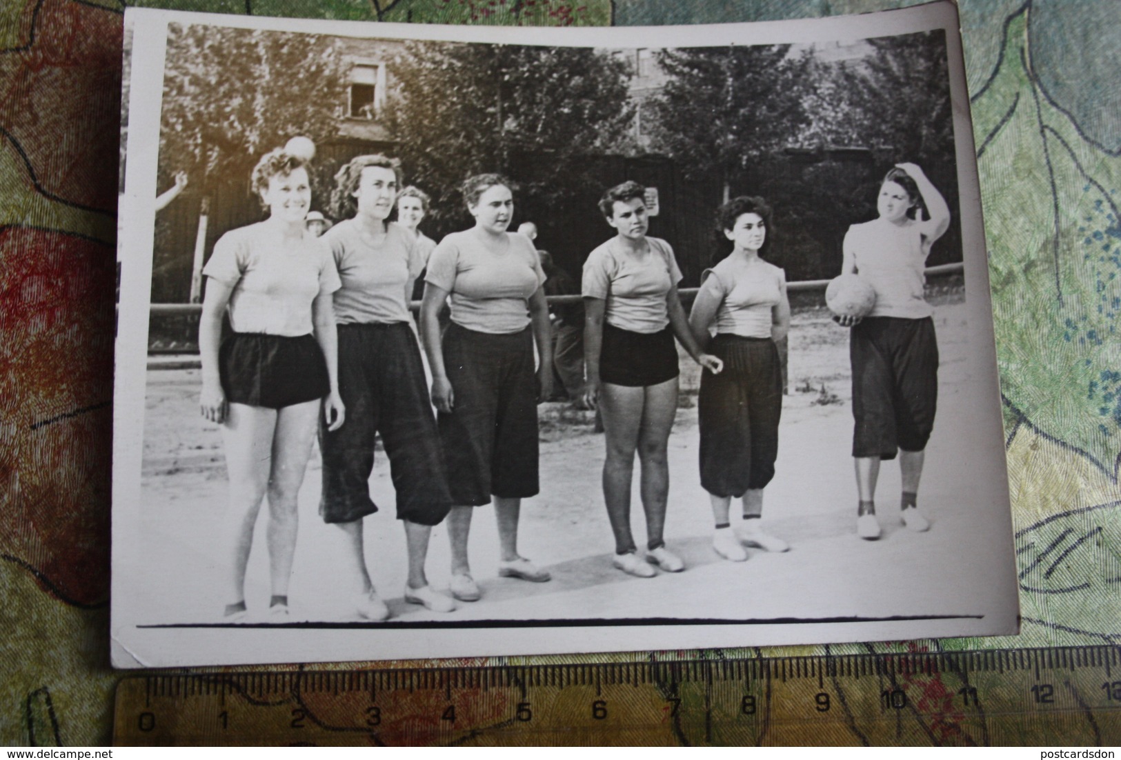 RUSSIA. USSR   Volleyball, Women Team. OLD USSR Oroginal Photo PC Size. 1960s - Very Rare! - Volleybal