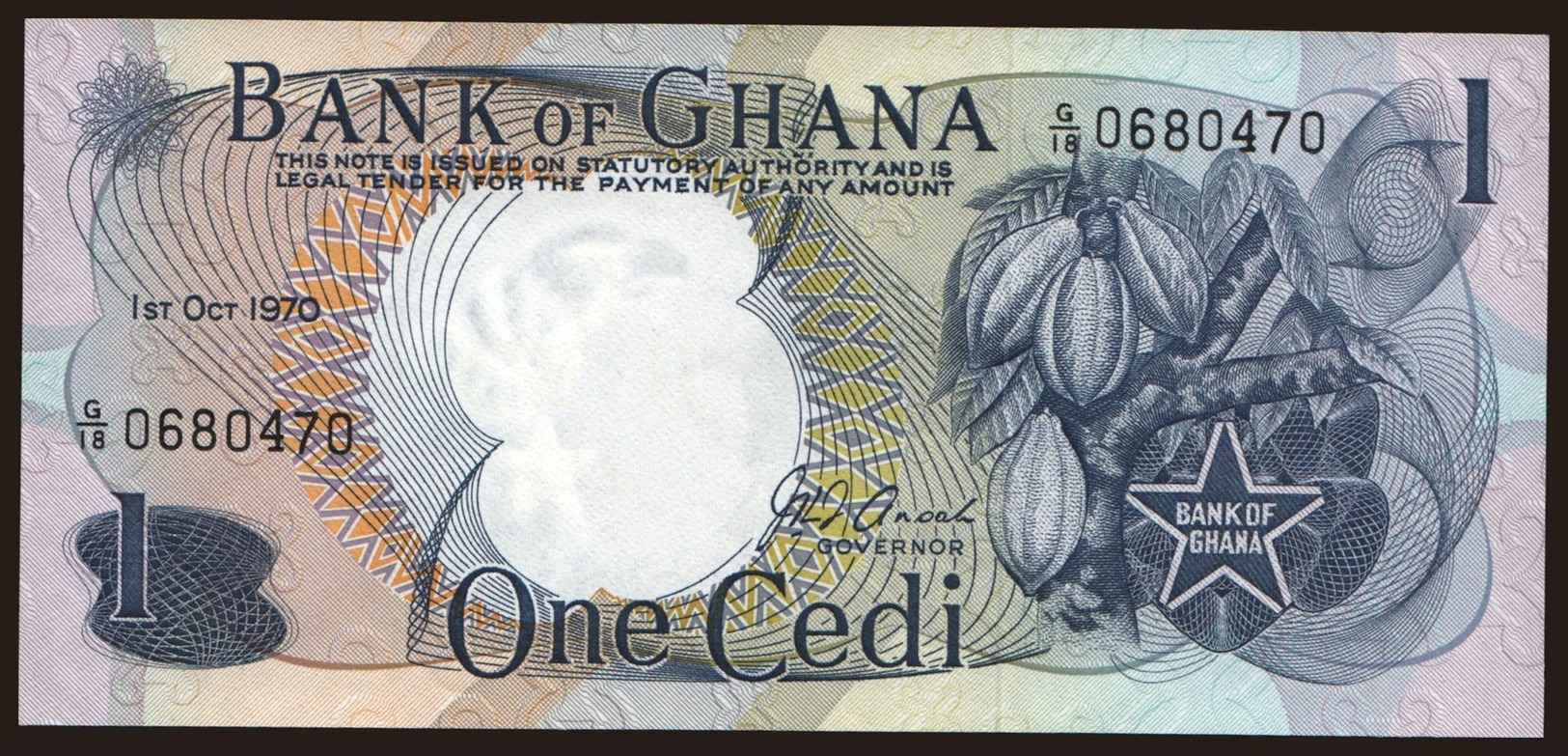 1 Cedi, 1970 - Ghana
