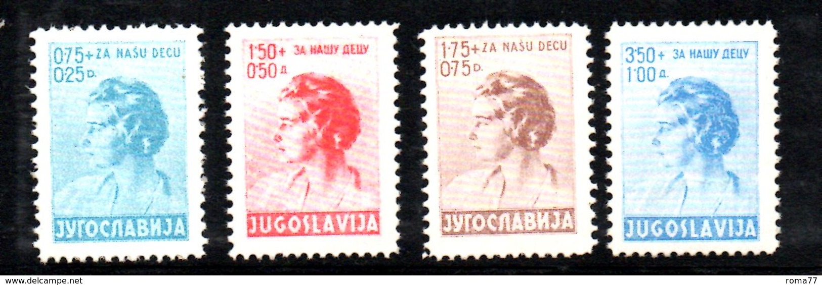 YUG48A - YUGOSLAVIA 1936 , Infanzia Unificato N. 297/300  ***  MNH - Nuovi