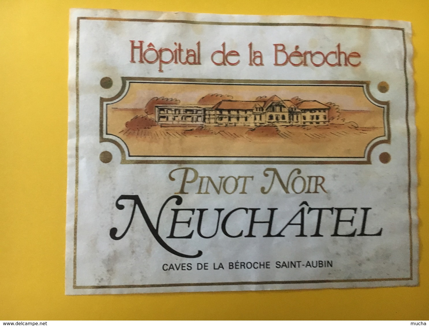 8487 - Pinot Noir Hôpital De La Béroche Nruchâtel Suisse - Autres & Non Classés