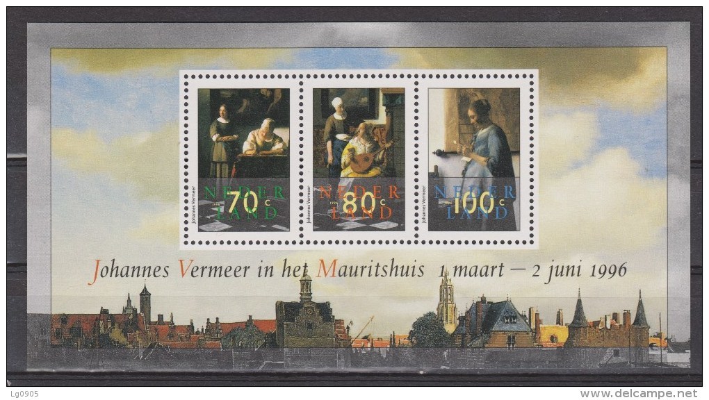 NVPH Netherlands Nederland Pays Bas Holanda Blok Sheet 1667 MNH ;  JOHANNES VERMEER 1996 - Andere & Zonder Classificatie