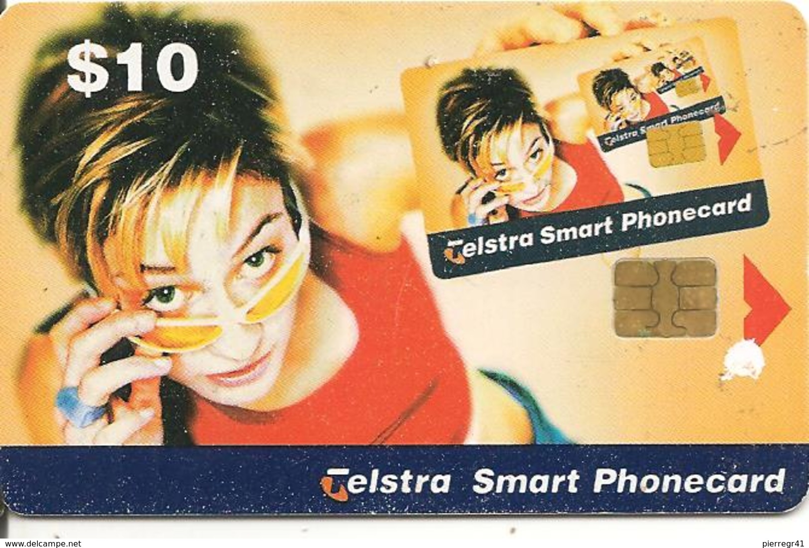 CARTE-PUCE-AUSTRALIE-10$-TELSTRA-Exp 01/2001-UTILISE -TBE - Australia