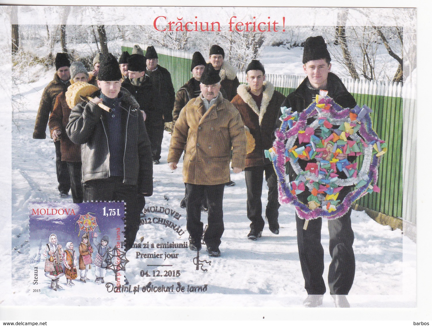 2015 , Moldova  Moldavie , Winter Habits , Christmas , Maxicard , Maximum Card - Moldova