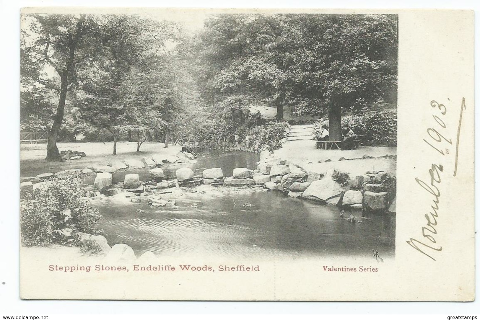 Sheffield Yorkshire   Postcard  Unused Endcliffe Woods Unused  Valentines Dated 1903 - Sheffield