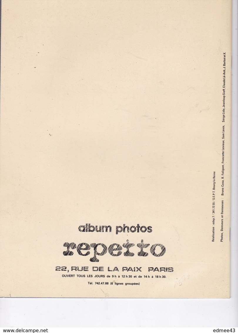 Danse: Rare Album Photos REPETTO, 22 Rue De La Paix, Paris, Début Des Années 1970 - Théâtre & Déguisements